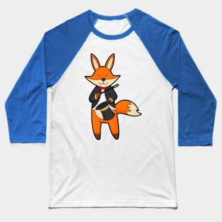 Fox as Magician with Magic wand & Hat Baseball T-Shirt